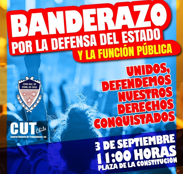 ASEMUCH y la CUT convocan a Gran Banderazo Nacional en Defensa del Servicio Público