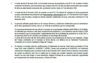 Comunicado Público ASEMUCH N°1 del 09-01-2026