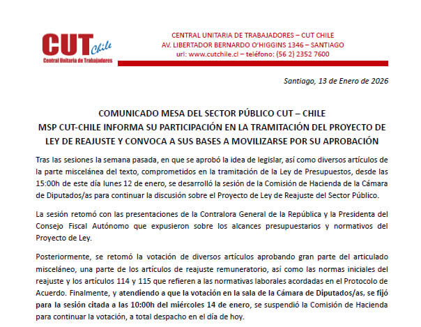 Comunicado Público Mesa Sector Público 13-01-2026