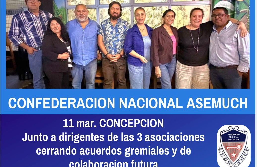 Directorio Nacional de ASEMUCH se reúne con directivas de Concepción para fortalecer el trabajo gremial