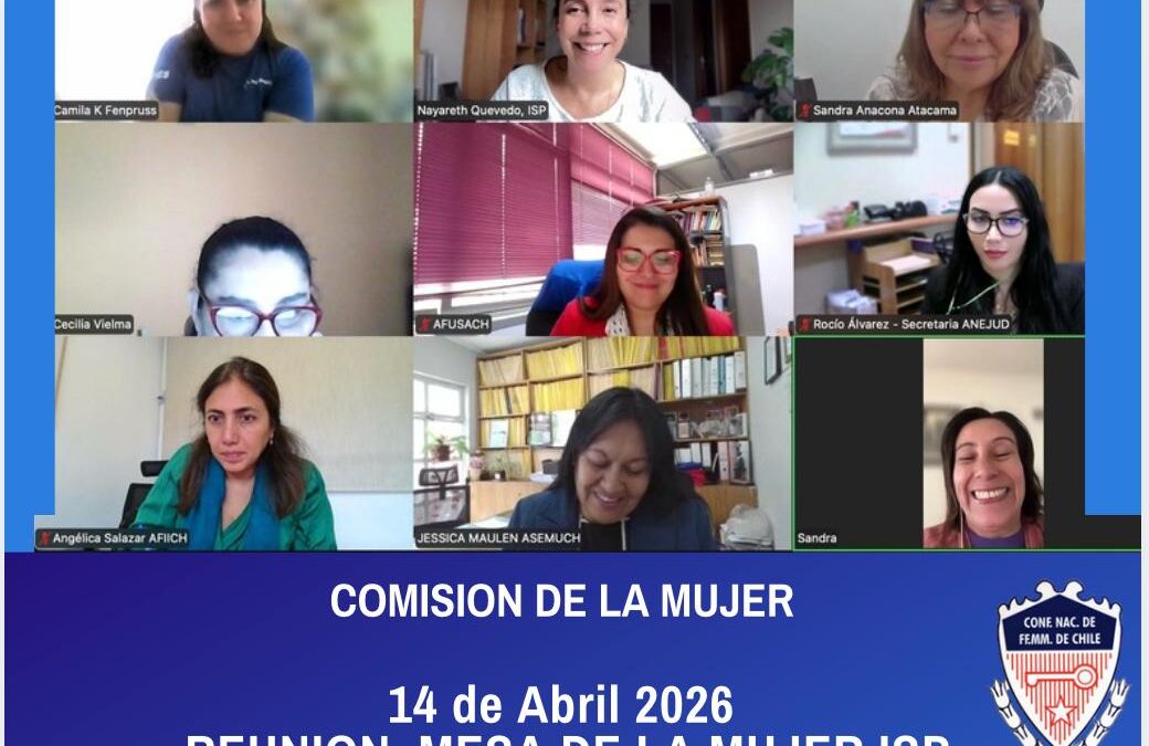 Mesa de la Mujer ISP acuerda liderazgo rotativo y garantiza continuidad de capacitaciones