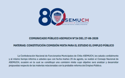 Comunicado Público ASEMUCH N°24 del 27-08-2026 (Comisión Mixta Empleo Público)