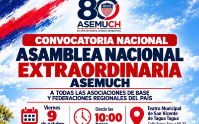 ASEMUCH convoca a Asamblea Nacional Extraordinaria para abordar informe sobre Empleo Público