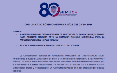 Comunicado Público ASEMUCH N°28 del 23-10-2026 (Asamblea Extraordinaria)