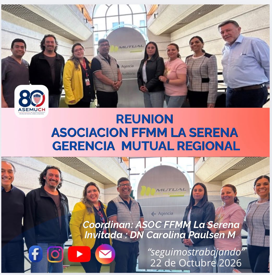 Reunión ASEMUCH con MUTUAL y Asociación de Funcionarios Municipales de La Serena